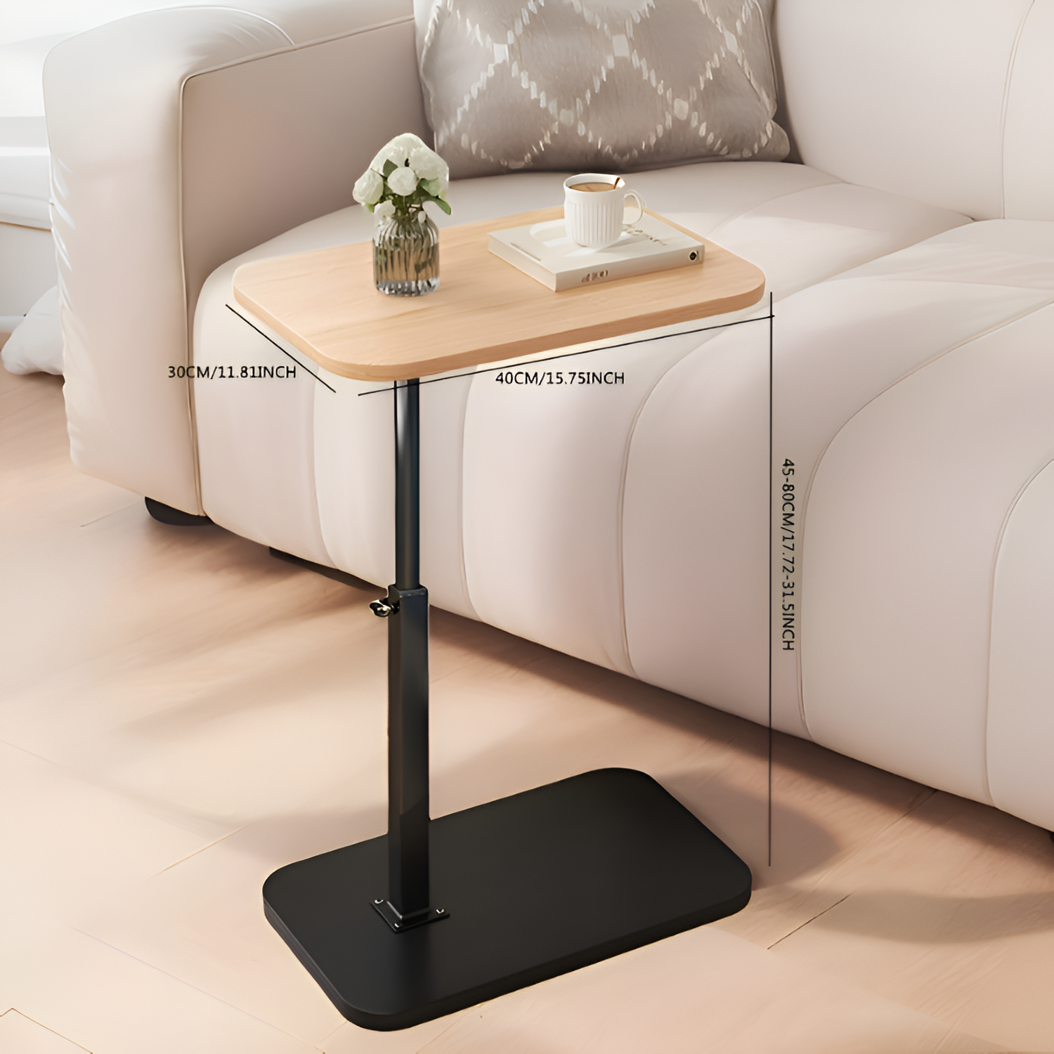 Mesa Lateral Ajustable Minimalista - Funcional