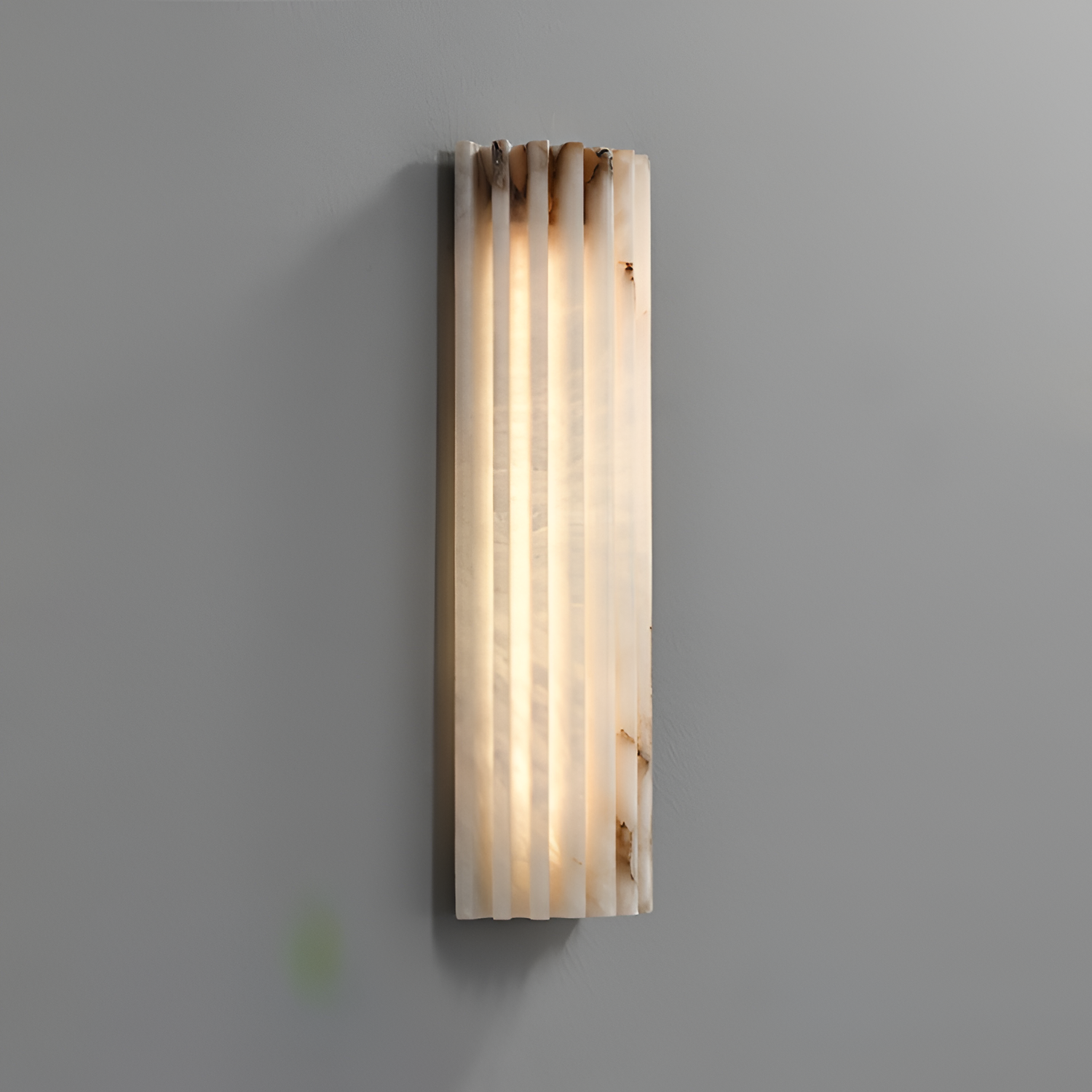 Aplique Pared Estriado Minimalista - Alabastro