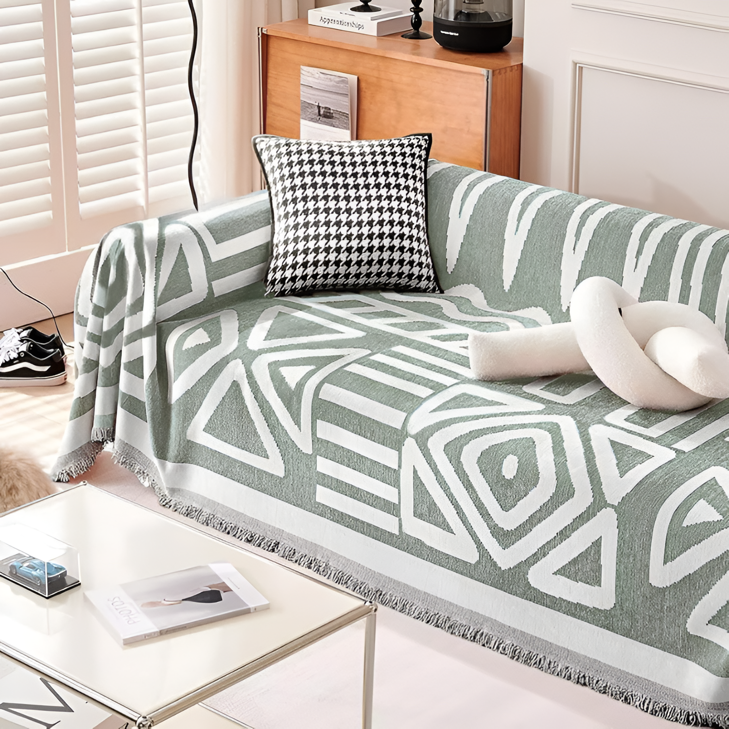 Manta Geométrica para Sofá - Decoración Bohemio