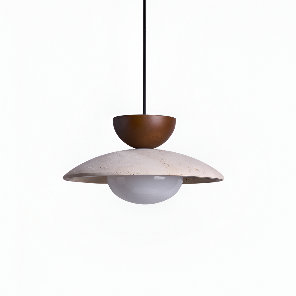 Lámpara Colgante de Travertino Minimalista - Geométrica