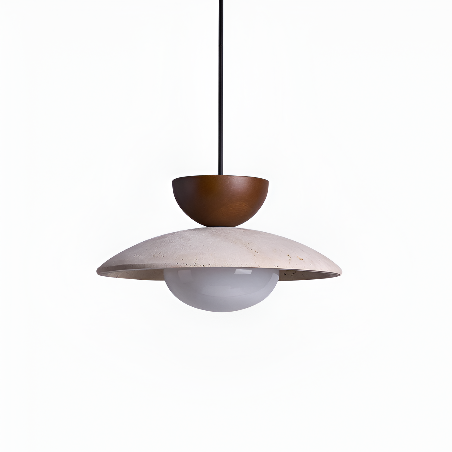 Lámpara Colgante de Travertino Minimalista - Geométrica