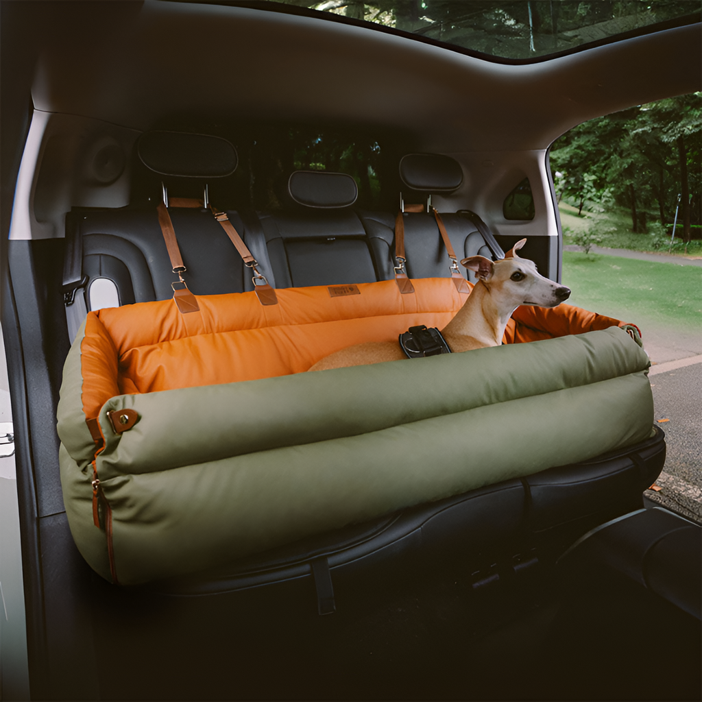 Cama Acolchada Ajustable de Coche para Perros - Solid Color