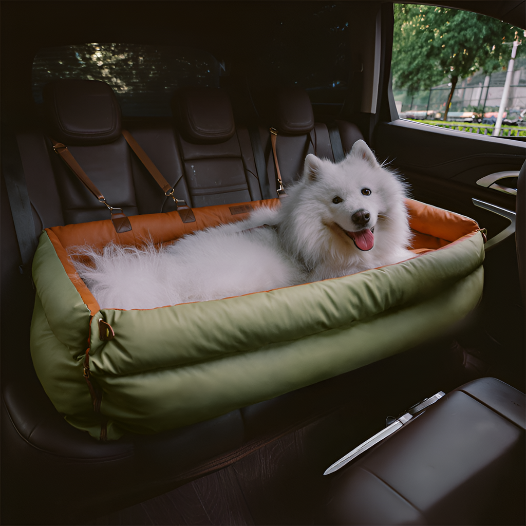 Cama Acolchada Ajustable de Coche para Perros - Solid Color