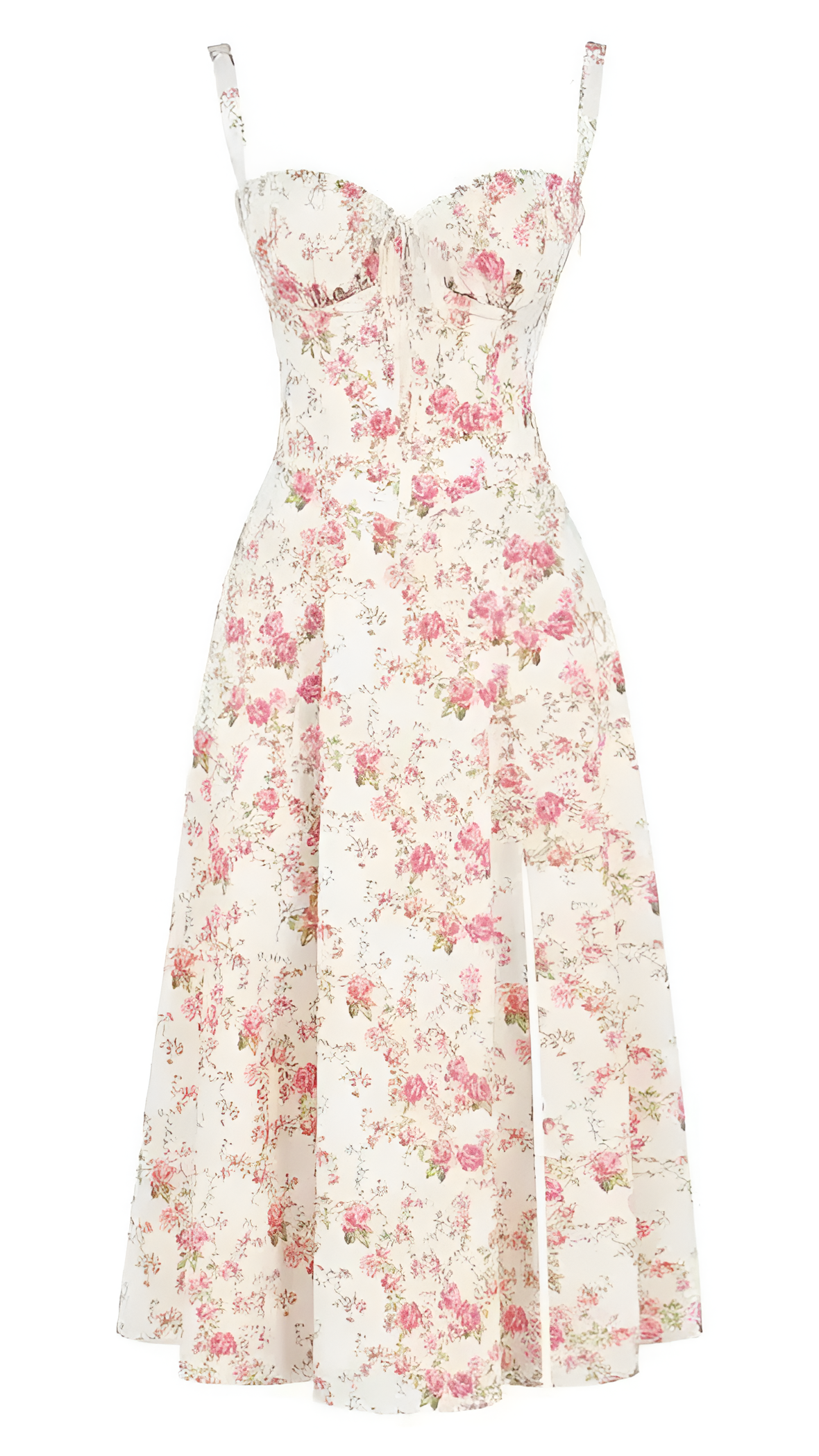 Vestido Midi Corte Línea A Para Mujer - Fiesta De Primavera En El Jardín