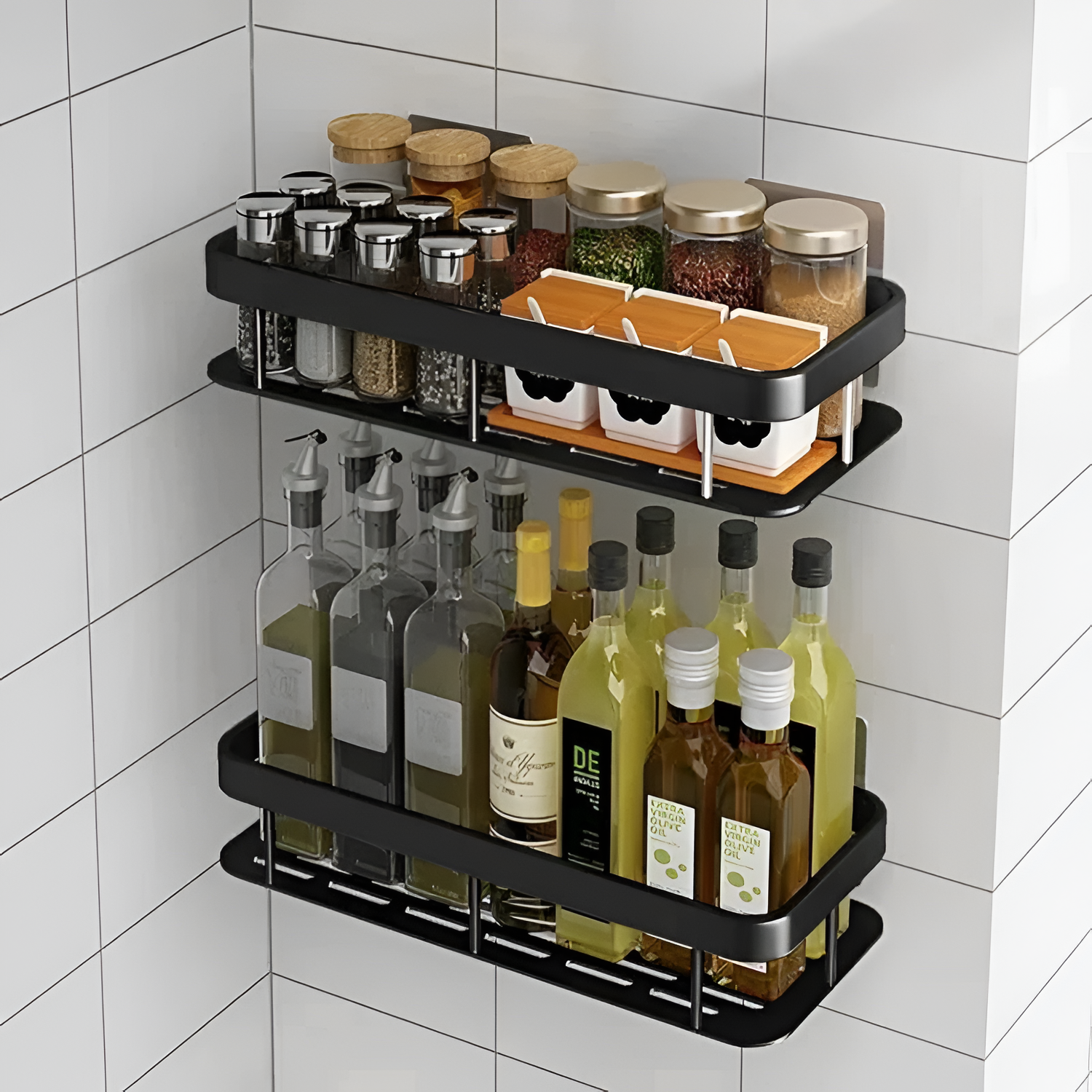 Caddy de Pared Adhesivo Minimalista - Ahorro de Espacio