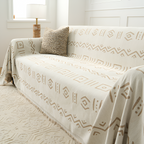Manta Decorativa con Flecos - Cubresofá Estilo Tribal