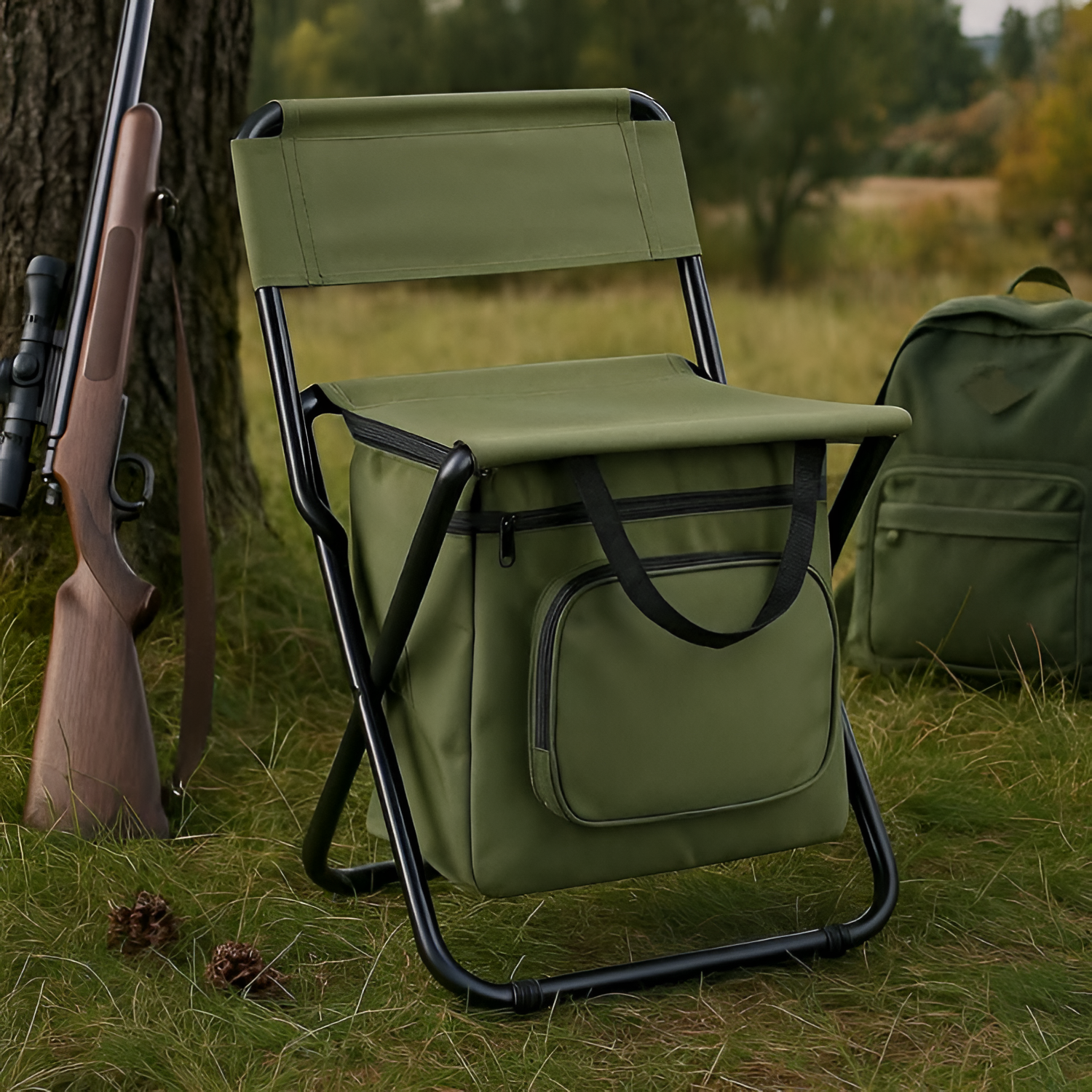 Silla de Camping Plegable con Nevera - Respaldo