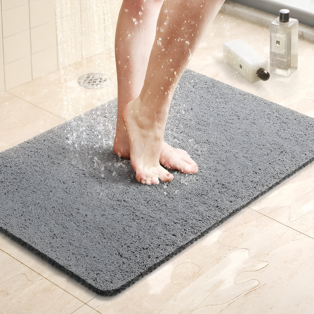 Tapete de Baño Antideslizante - Gris Texturizado