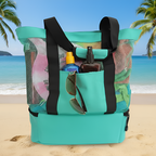 Bolsa de Playa de Malla con Nevera Aislante - Compartimento Doble