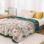 Manta Reversible Wildflower Whisper - Decoración Floral Manta