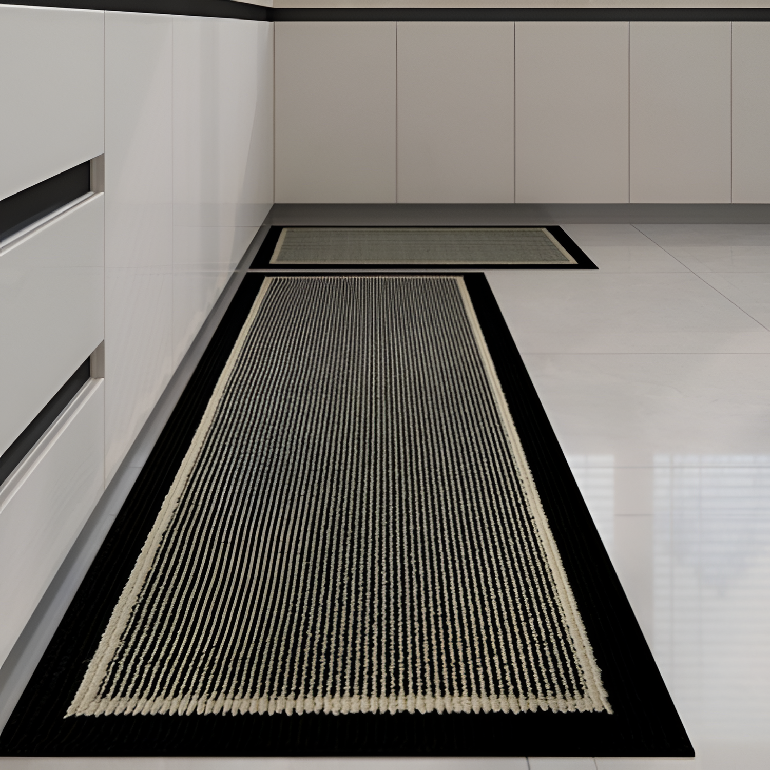 Alfombrilla Cocina Strata - Set Antideslizante Marrón