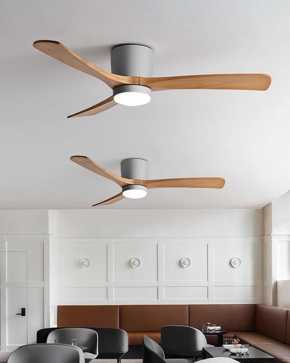 Ventilador De Techo Moderno De Madera - LED Integrado