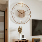 Reloj Pared Silencioso Minimalista - Madera