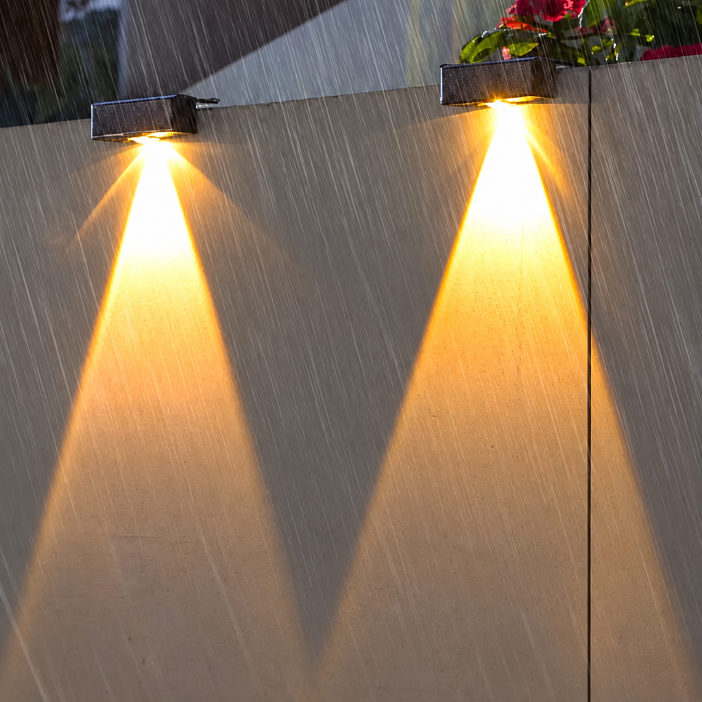 Lámpara Solar Exterior con Sensor Automático y Cambio de Color RGB - IP65 para Jardín y Patio