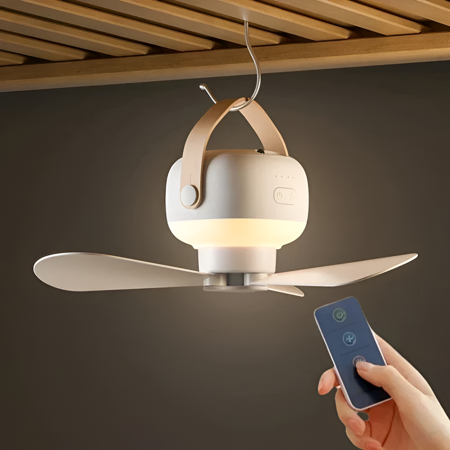 Ventilador de Techo Colgante Portátil - Control