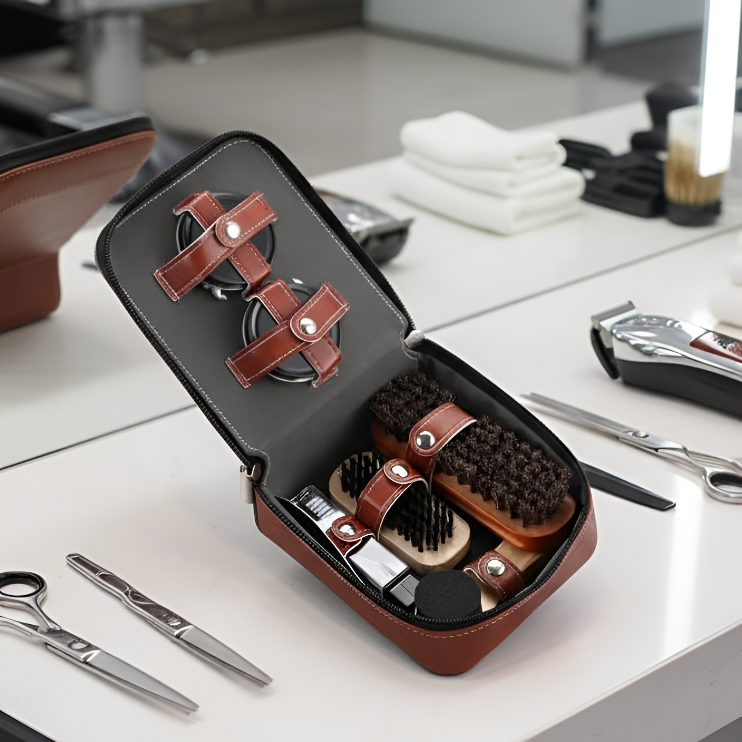 Estuche Compacto Cuidado Calzado - Portátil