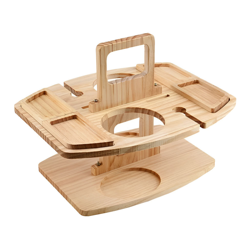 Mesa De Picnic De Madera Con Bandeja Para Servir - Portátil