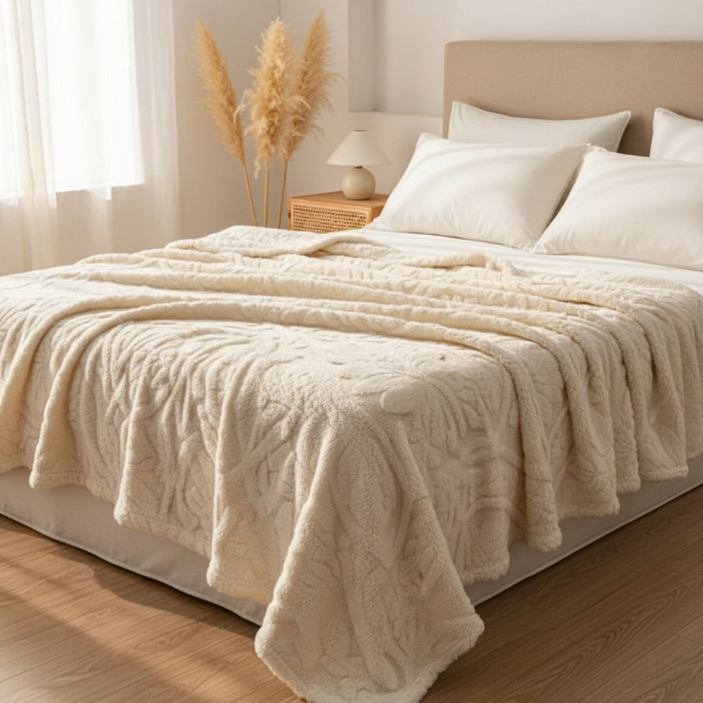 Manta de Lana Tejida - Jacquard