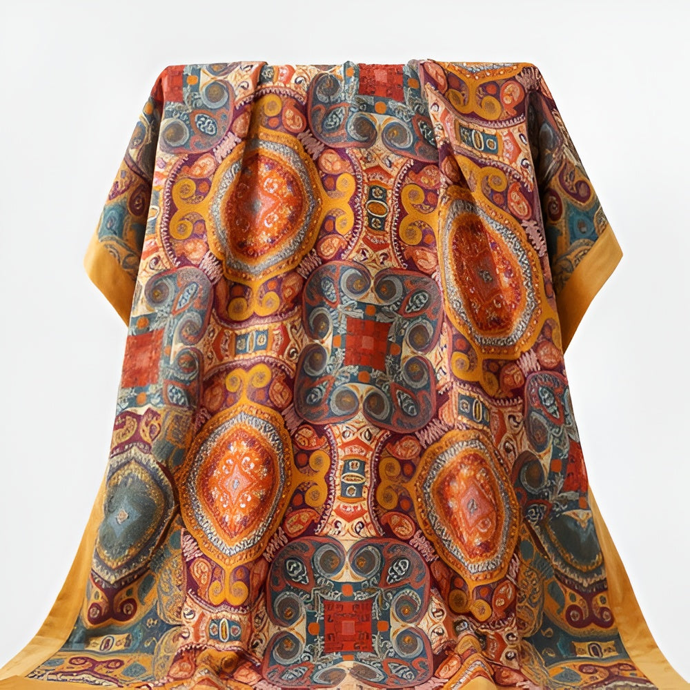 Colcha bohemia con estampado de cachemira - Edredón