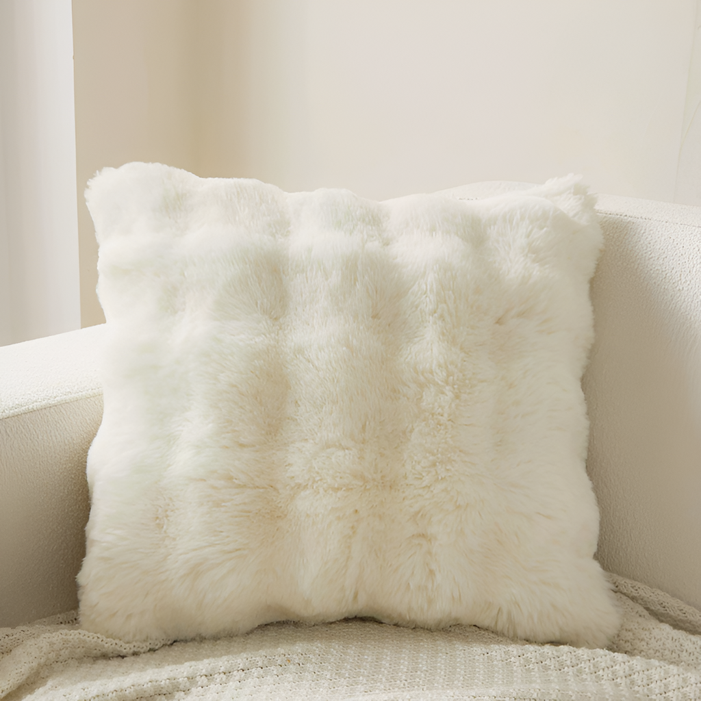 Cojín Decorativo con Relieve - Estilo Neutro Estriado