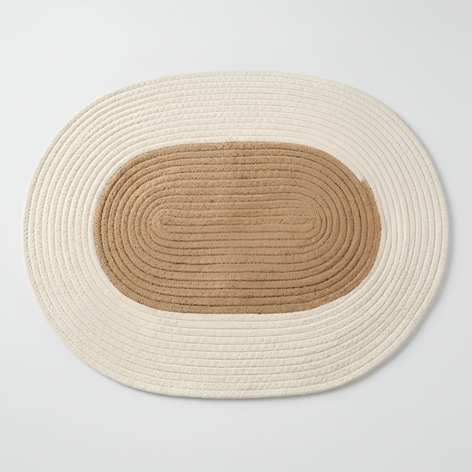 Alfombra Ovalada Boho Hemp – Alfombra Trenzada de Cáñamo