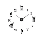 Reloj De Pared Moderno Con Animales - Diseño Con Números Romanos