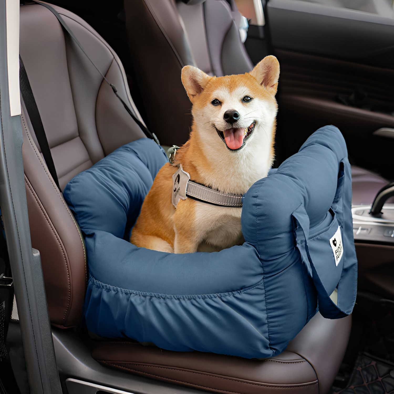 Asiento Elevador Portátil de Cuadros para Mascota - Cama de Viaje