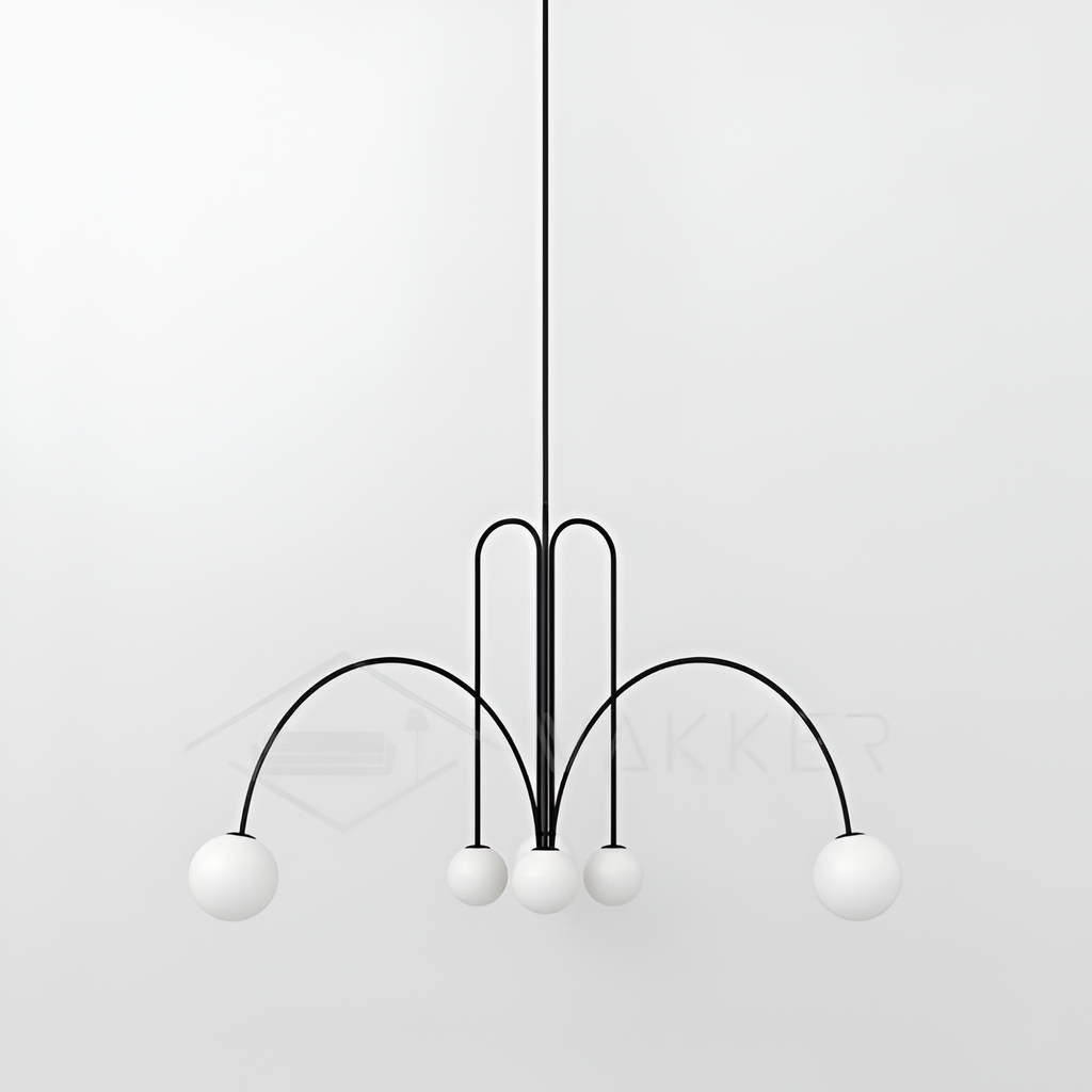 Curva Araña Suspensión Escultural - Minimalista
