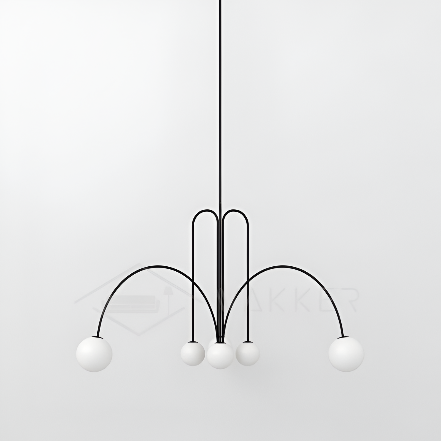 Curva Araña Suspensión Escultural - Minimalista