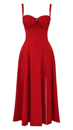 Vestido Midi Corte Línea A Para Mujer - Fiesta De Primavera En El Jardín