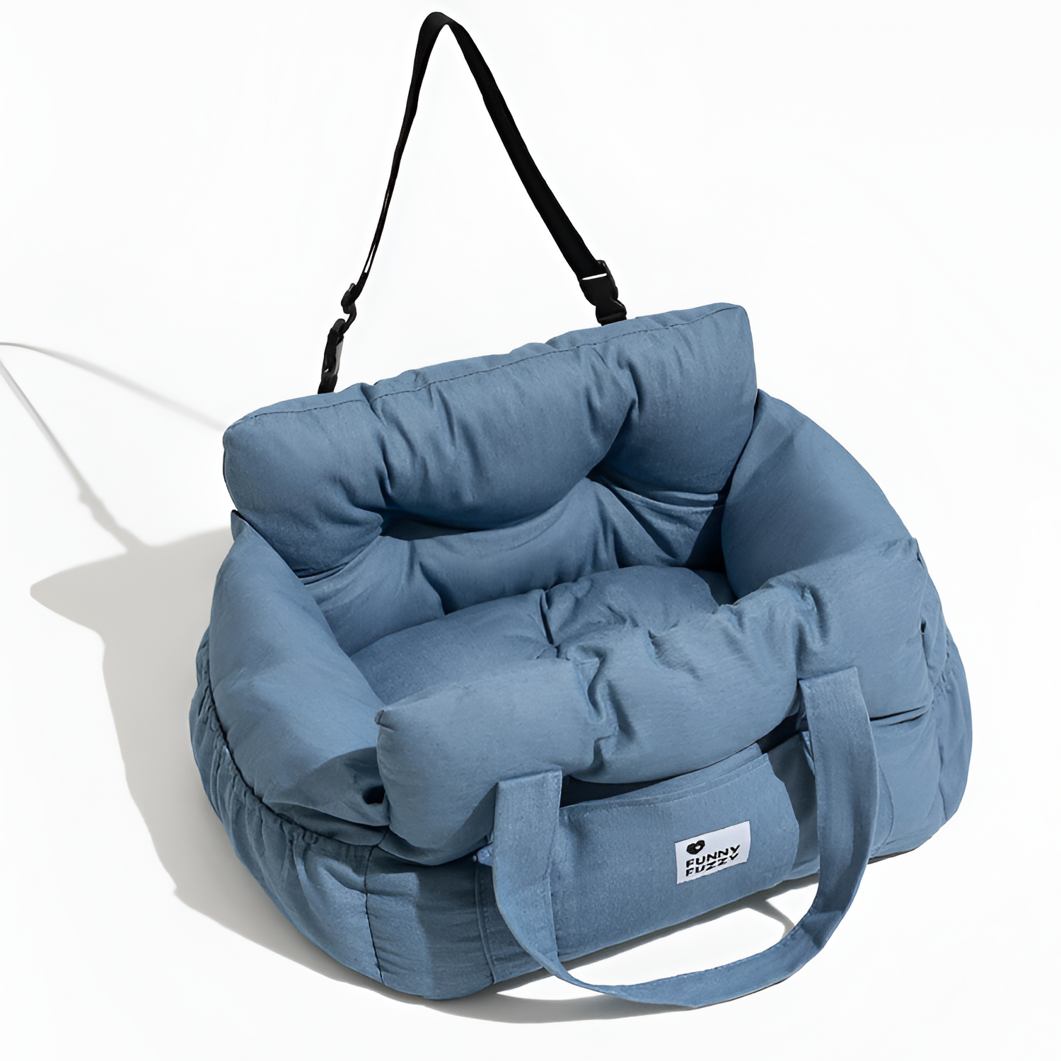 Asiento Elevador Portátil de Cuadros para Mascota - Cama de Viaje