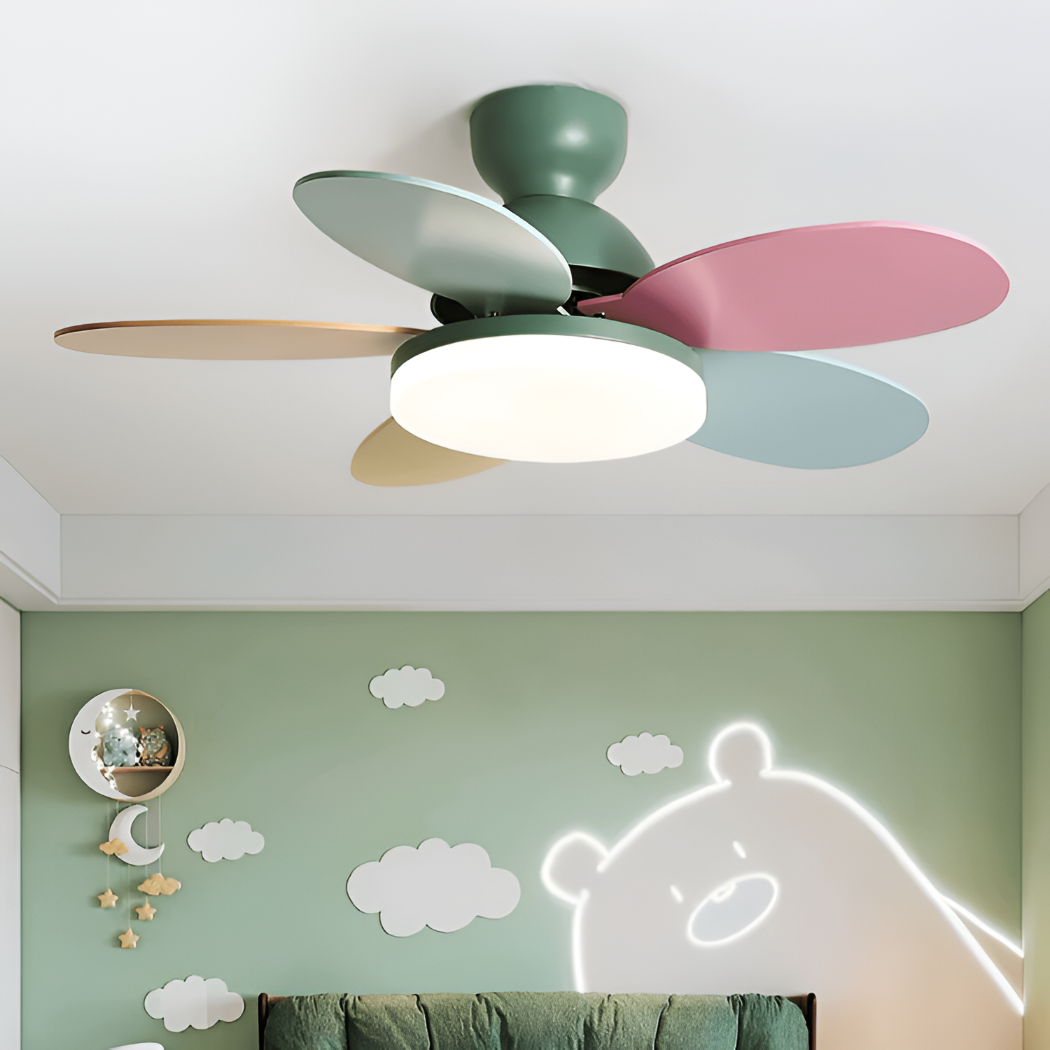 Ventilador de Techo Empotrado de Varias Aspas - Regulable