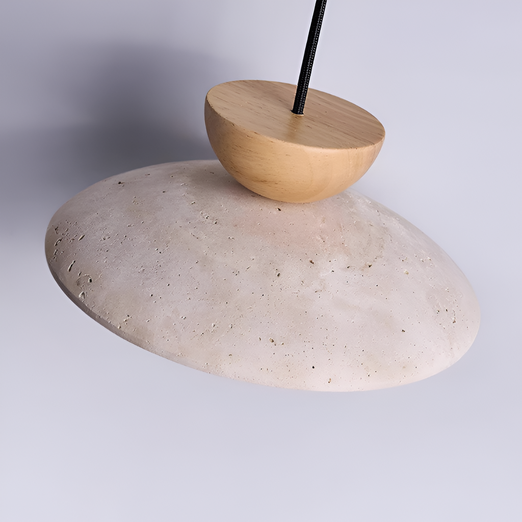 Lámpara Colgante de Travertino Minimalista - Geométrica