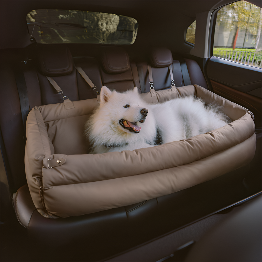Cama Acolchada Ajustable de Coche para Perros - Solid Color