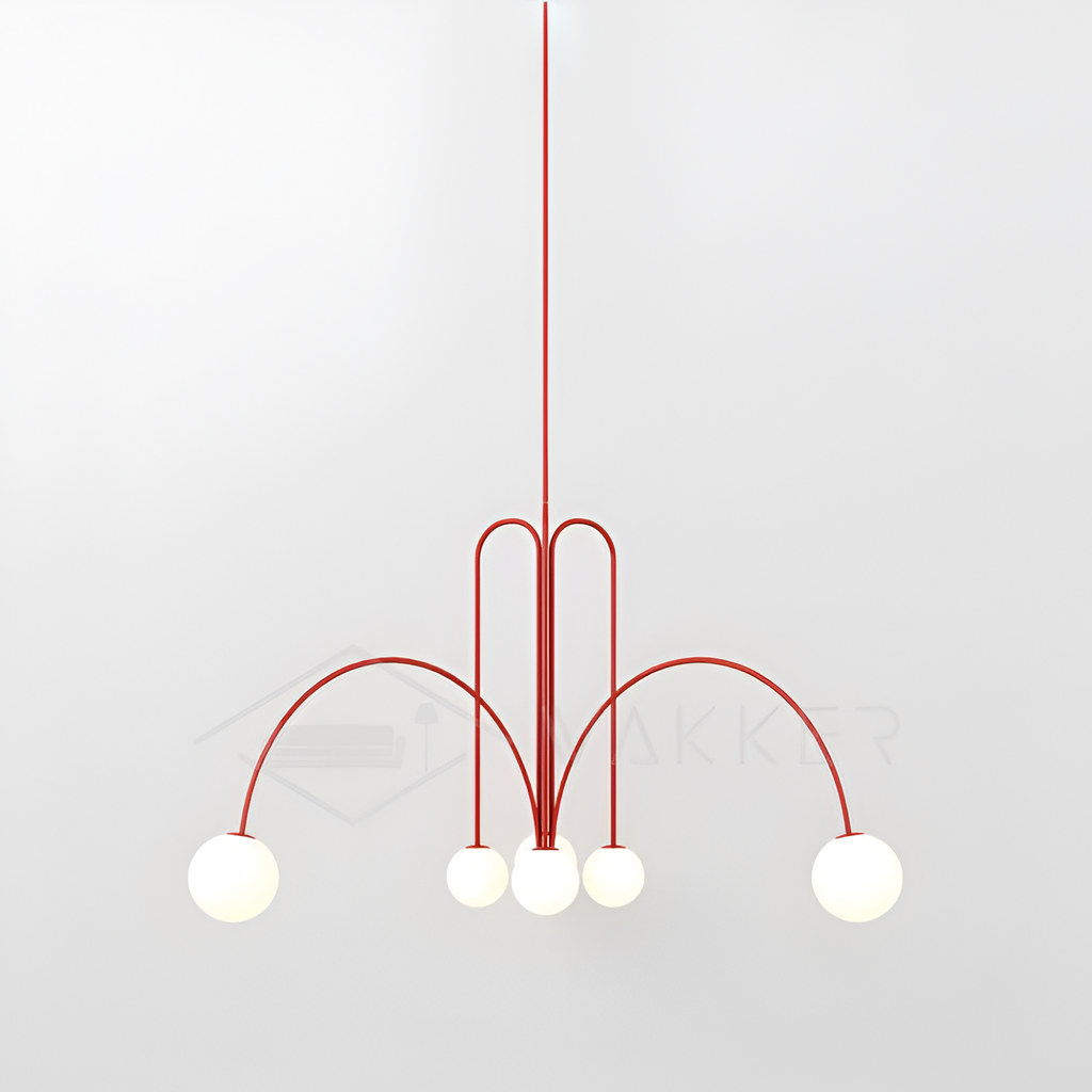 Curva Araña Suspensión Escultural - Minimalista