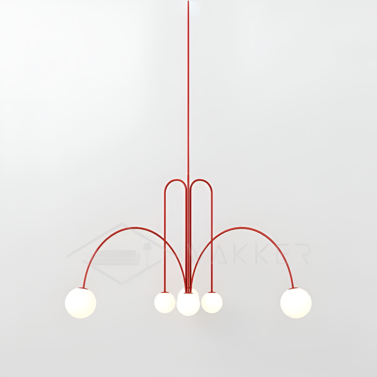 Curva Araña Suspensión Escultural - Minimalista