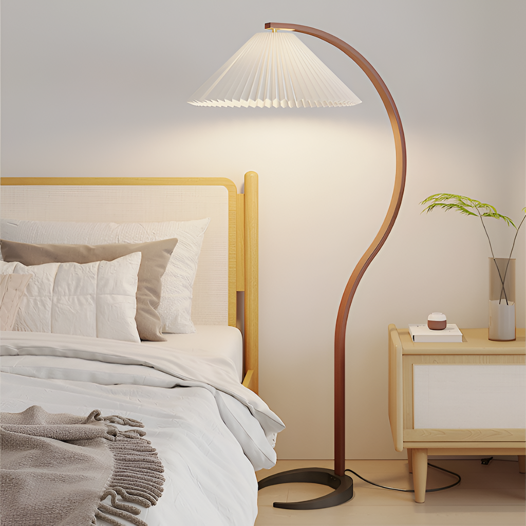 Lámpara de Pie de Arco Minimalista - Plisada