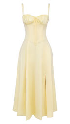 Vestido Midi Corte Línea A Para Mujer - Fiesta De Primavera En El Jardín