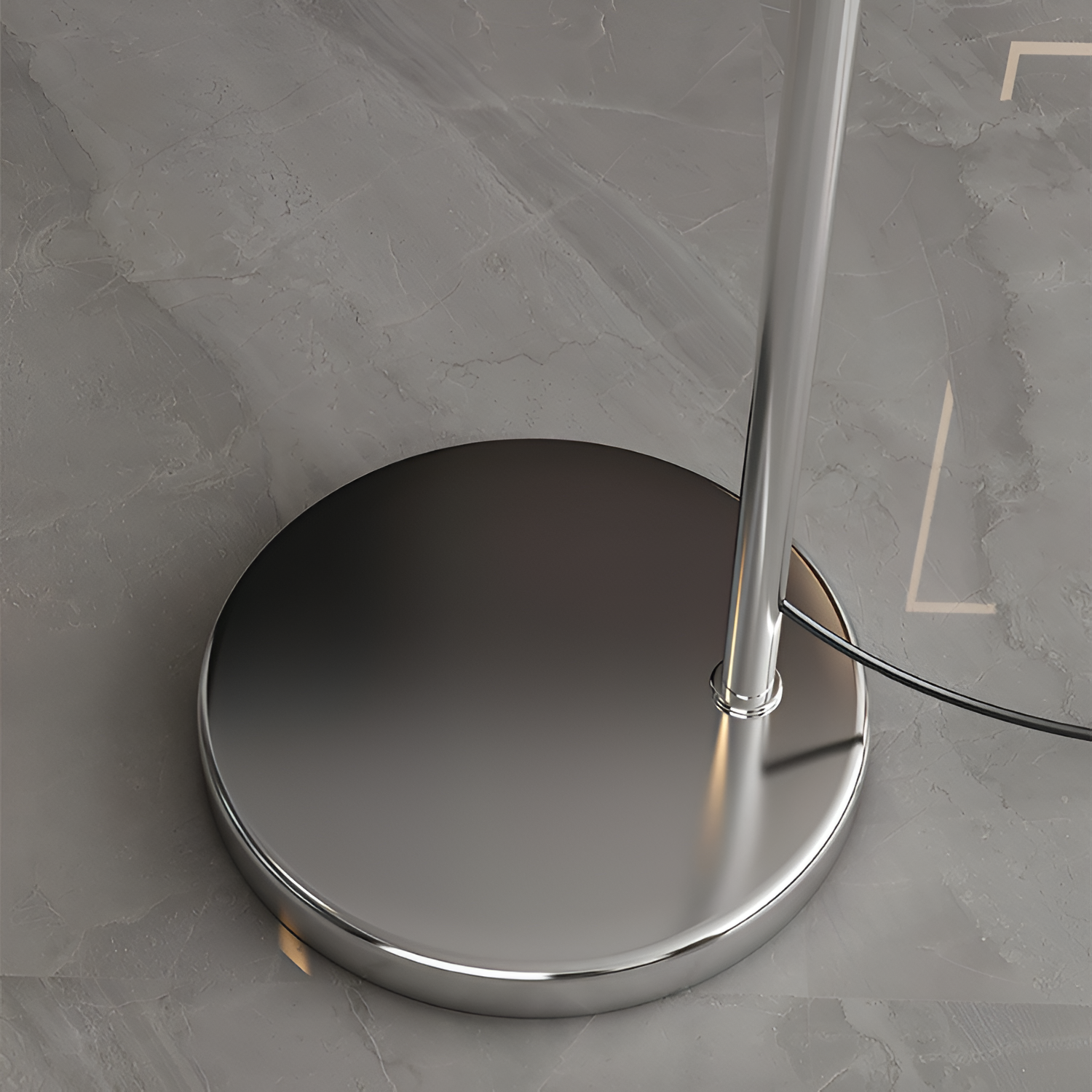 Lámpara de Pie de Arco Angulada Minimalista - Ajustable