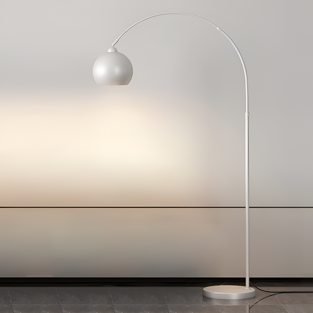 Lámpara de Pie de Arco Angulada Minimalista - Ajustable