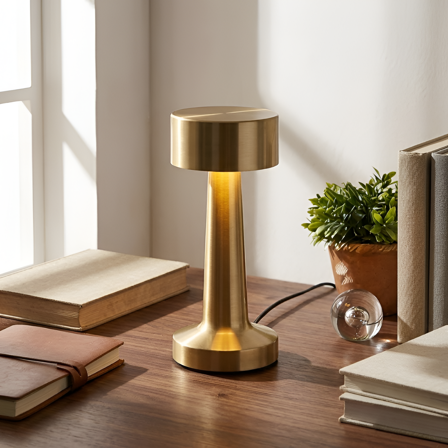 Lámpara de Escritorio LED Portátil – Lámpara de Aluminio Recargable