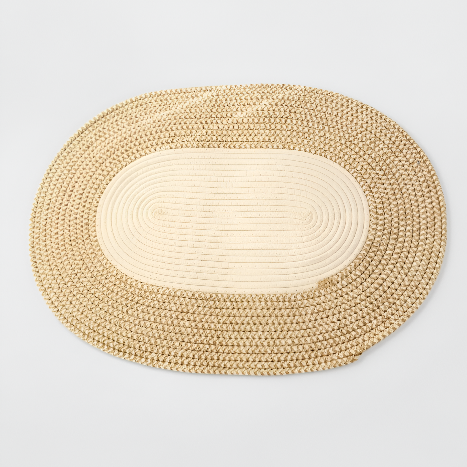 Alfombra Ovalada Boho Hemp – Alfombra Trenzada de Cáñamo