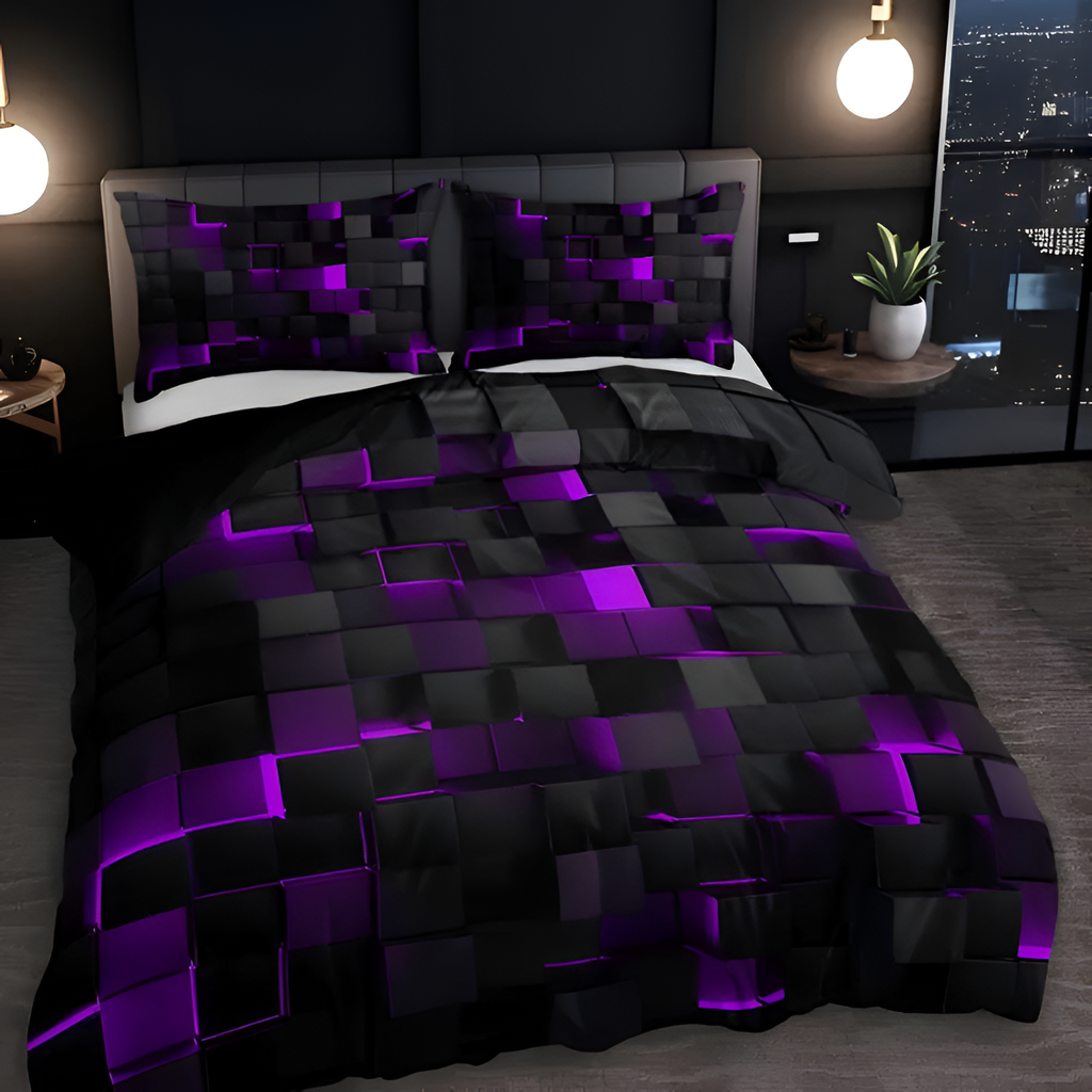 Juego de Cama Cubos 3D Geométricos - Funda Nórdica Moderna