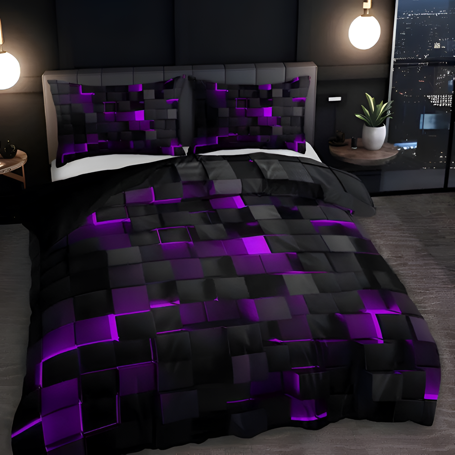 Juego de Cama Cubos 3D Geométricos - Funda Nórdica Moderna