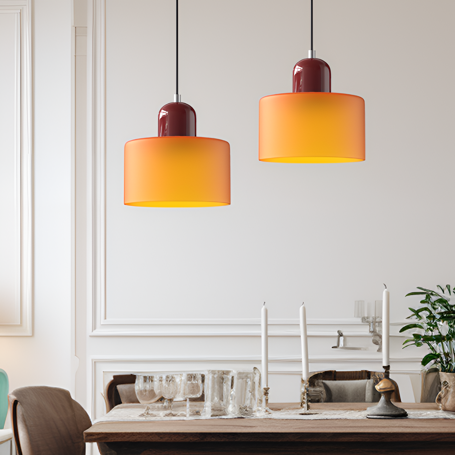Lámpara Colgante Bicolor Moderna - Luz de Techo Minimalista