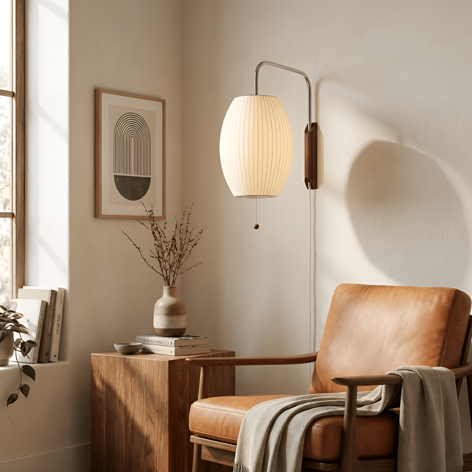 Aplique Pared Minimalista Mid-Century - Brazo Móvil