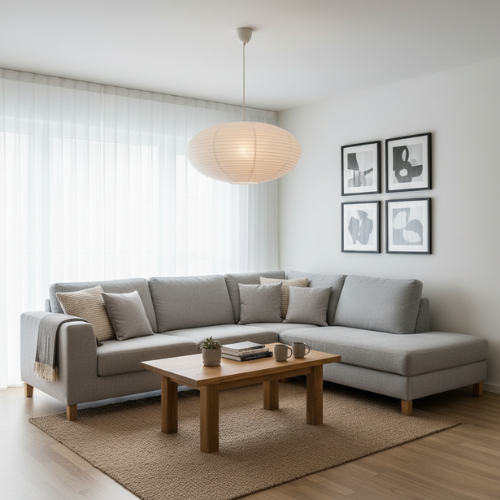 Lámpara colgante de papel ligero | Minimalista