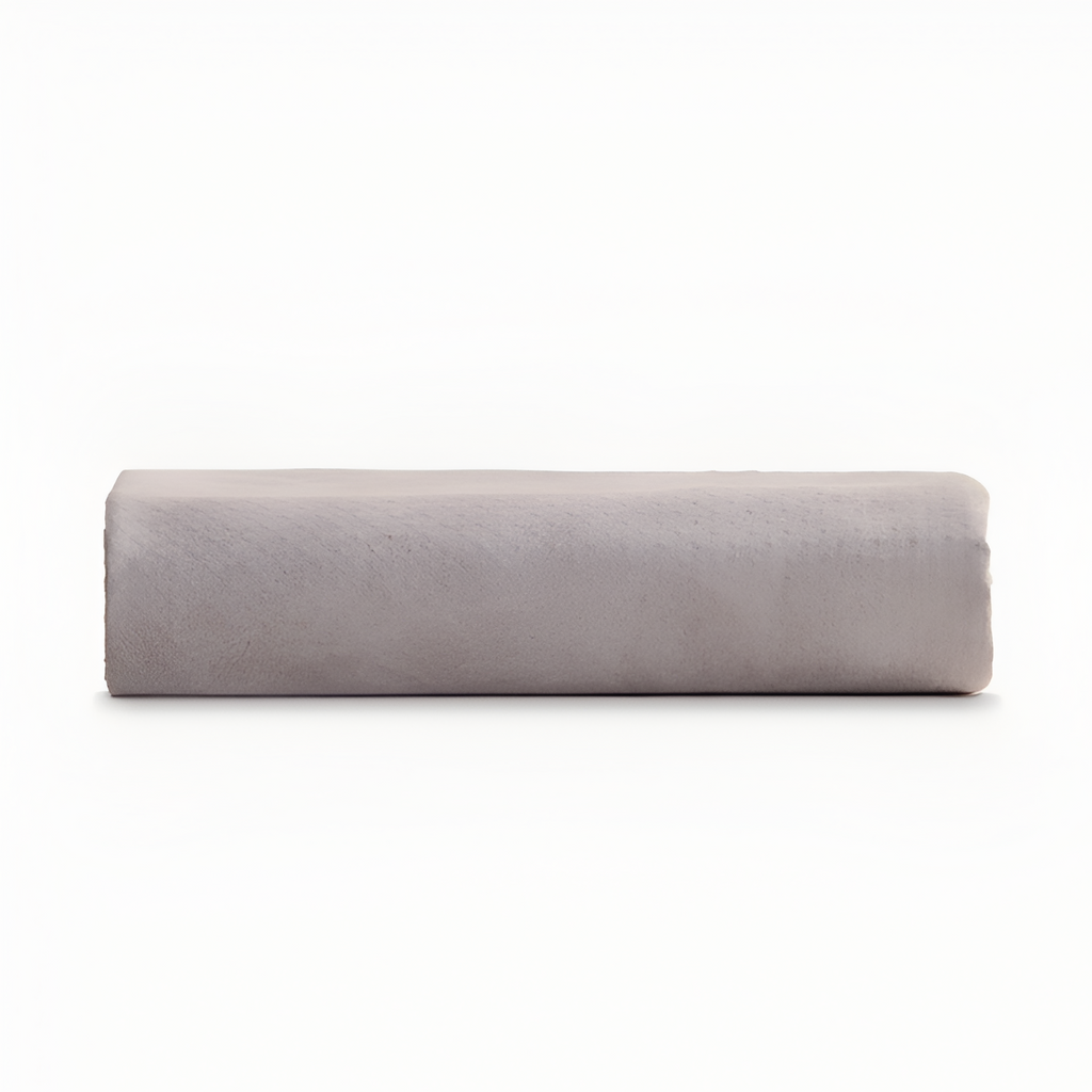 Manta Decorativa - Color Crema y Gris para Cama