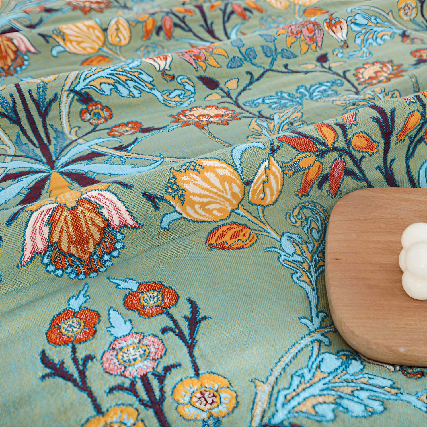 Cubrecama Floral - Manta Reversible de Estilo Tapiz