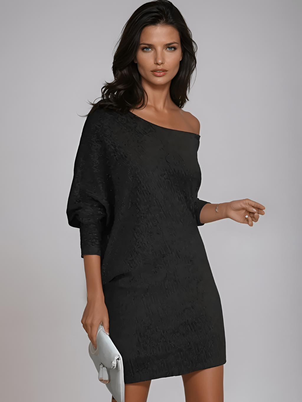 Mini Vestido De Lentejuelas Con Hombros Descubiertos Para Mujer - Cena